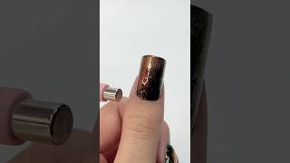 Spooky Cat Eye Jack O Lantern Nails nails cateyenails nailart halloweennails [upl. by Narad]