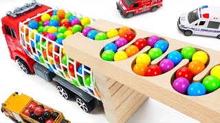 Marble Run ASMR Race ☆ HABA Slope amp Garbage Truck Ambulance Dump Truck Excavator Forklift Tractors [upl. by Osterhus]