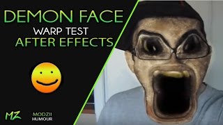 DEMON FACE WARP TEST  AFTER EFFECT [upl. by Yornek]