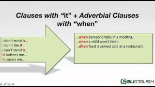 Clauses with it Adverbial clauses with when [upl. by Novy387]