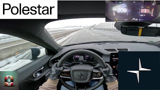 Polestar 2  476HP  TOP SPEED on german Autobahn [upl. by Sesom]