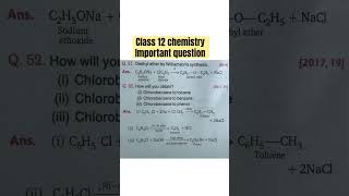 Diethyl ether by Williamsons synthesis How will you obtain Chlorobenzene to tolueneChlorobenz [upl. by Xineohp]