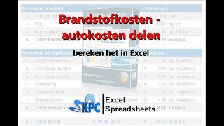 Autokosten brandstofkosten delen  bereken het in Excel ✅ [upl. by Athena]