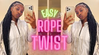 How To Knotless Rope Twist  Quick amp Simple Style for Beginners [upl. by Silda996]