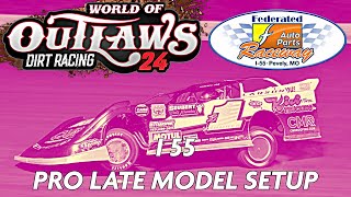 I 55 Custom setup for the Pro Late Models World of Outlaws Dirt Racing 24 [upl. by Cassil]