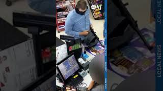 Manhunt ends Suspect arrested for gas station robbery caughtoncamera [upl. by Meekyh]