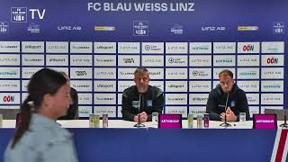 Pressekonferenz vor FC BlauWeiß Linz vs LASK [upl. by Halette]