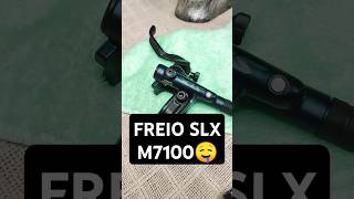 Freio Shimano SLX M7100 como é a manete e pinça dicasdebike mtb slx [upl. by Airenahs416]