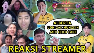 Mas ADE  ALBERTA SUDAH GAK MUNGKIN JADI GOLD LANE REAKSI STREAMER LIAT CW SAVAGE DI MSC 2024 MLBB [upl. by Atkinson887]