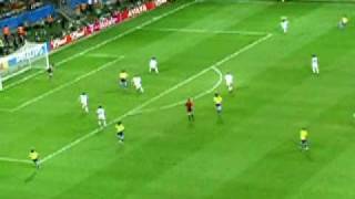 Brazil vs Argentina  Adriano goal [upl. by Ahseim]