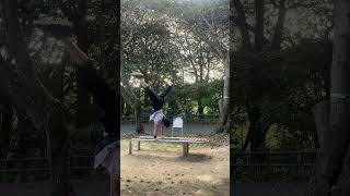 並行棒で倒立〜I did handstand on the parallel bars 逆立ち 倒立 handstand [upl. by Fita]