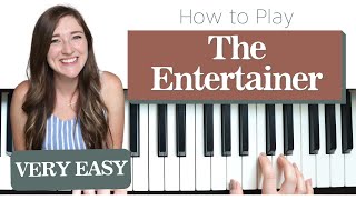 quotTHE ENTERTAINERquot Easy Piano Tutorial  Learn how to play an easy RAGTIME song for piano beginners [upl. by Helbona]