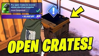 How to EASILY Pry Open crates to recover stolen electrical supplies  Fortnite Syndicate Quest [upl. by Ydnys]