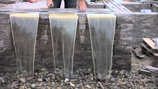 How to Integrate Waterfall Spillways from Aquascape in a Retaining Wall [upl. by Clough517]