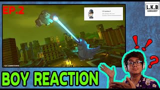 REACTION  Baby Godzilla Vs Kong Animation Ep2 By LKB [upl. by Gabrielson]