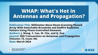 MillimeterWave BeamScanning Phased Array With Switchable Broadside and Endfire Radiation Pattern [upl. by Aligna]