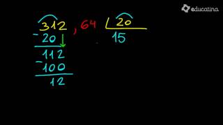 División dividendo con decimales  Aritmética  Educatina [upl. by Range]