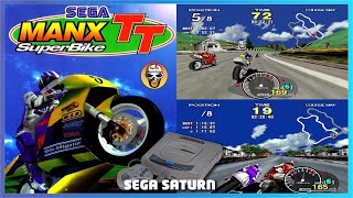 Manx TT Super Bike  SEGA Saturn gameplay on Mister FPGA [upl. by Aserehs665]