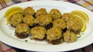 Stuffed Mushrooms Recipe  How to make Crab Stuffed Mushrooms [upl. by Jelene]