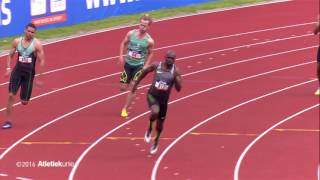 ASICS NK Atletiek 2016 Mannen 200 m series Churandy Martina [upl. by Akenihs]