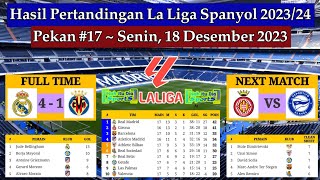 Hasil Liga Spanyol Tadi Malam  REAL MADRID vs VILLARREAL  Klasemen La Liga 2023 Pekan 17 [upl. by Llenod]