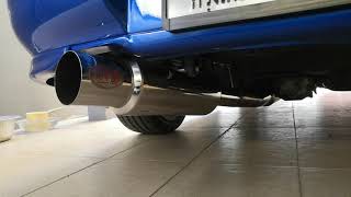 Kakimoto Hyper Full Mega N1 inner silencer exhaust on Subaru Impreza EJ20 sound [upl. by Anelej]