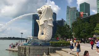 Singapore  Merlion Park  2018 [upl. by Arbrab]