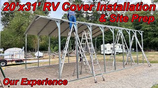 How they build Metal RV Carport Process [upl. by Scopp]