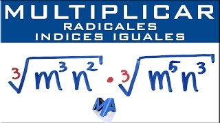 Multiplicacion de radicales de igual indice  Ejemplo 1 [upl. by Chas]