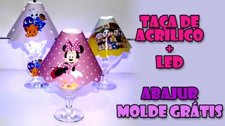 Taça Abajur  Molde Grátis [upl. by Kcirddes]