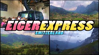 EIGER EXPRESS Cable Car  Jungfraujoch Switzerland 4k [upl. by Garvey640]