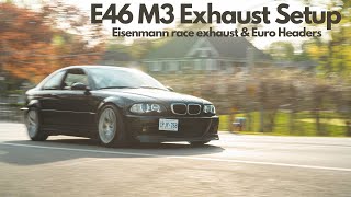 Exterior Sound E46 M3 w eisenmann race exhaust amp euro headers [upl. by Padgett]