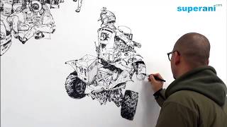 김정기 Kim Jung gi Drawing show in 포항 [upl. by Eirollam]