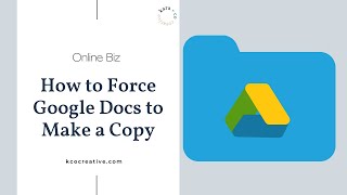 How to Make a Google Docs Link That Creates a Copy [upl. by Orrin98]