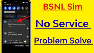 Fix BSNL Sim No Service Problem Solve [upl. by Allerim]