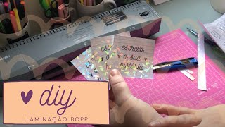 ♥ DIY Adesivos com laminação holográfica BOPP [upl. by Barbe429]