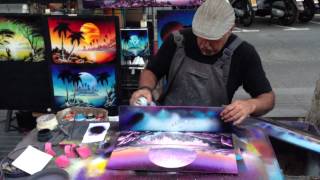 Las Ramblas Spraypaint Art 220613 1080p HD [upl. by Janenna]