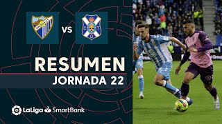 Resumen de Málaga CF vs CD Tenerife 11 [upl. by Jamieson834]