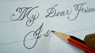 How to write good hand writer  pencil calligraphy  Mazic Writer [upl. by Chadburn]