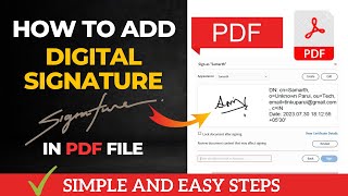 How To Sign a PDF Document With Digital Signature  How To Sign a PDF Document Digitally [upl. by Lefkowitz]