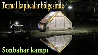 Termal Kaplıcalar Bölgesinde Şişme Çadır ile Sonbahar Kampı [upl. by Kristina49]