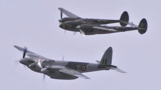 Mosquito and P 38 Fly Together [upl. by Derfliw]