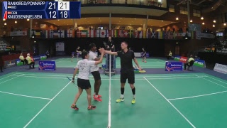 Rankireddy  Ponnappa vs Knudsen  Nielsen XD R16  Yonex Dutch Open 2017 [upl. by Illyes]