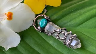 Soft Solder Quartz Point amp Turquoise [upl. by Hyacinthie]