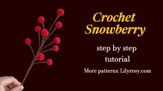 Crochet snowberry tutorial easy and fast beginner friendly [upl. by Martens]