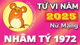 Tử Vi Tuổi Nhâm Tý 1972 Năm 2025  Nữ Mạng [upl. by Haakon]