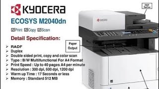 Kyocera M2040dn smb scan setup kyocera ecosys m2040dn scanner smb installation [upl. by Eitac390]