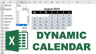 How to make a dynamic calendar in excel [upl. by Kal42]