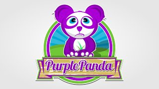 Logo Design Time Lapse  Purple Panda  Inkscape [upl. by Attaynek]