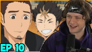 NISHINOYA AND ASAHI COME BACK TO KARASUNO  Haikyu Episode 10 Reaction [upl. by Zerla]